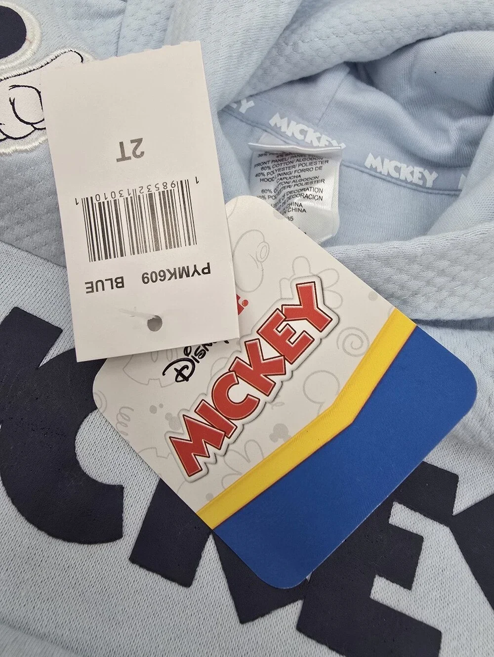 Disney Mickey Mouse Toddler Boy Blue Knit Short Set Size 2T NTW